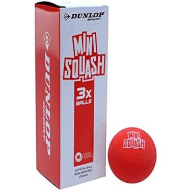 Imagem de Dunlop Sports Mini bola de squash, vermelha, pacote com 3 bolas