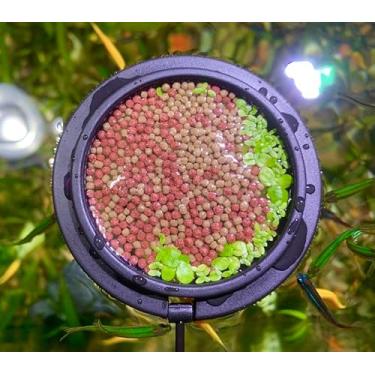 Imagem de Anel de alimentação magnético para peixes, anel flutuante para aquário – evita a dispersão de alimentos, nunca cai, adequado para tanques betta, peixinho dourado, guppy, água doce/salgada (tamanho
