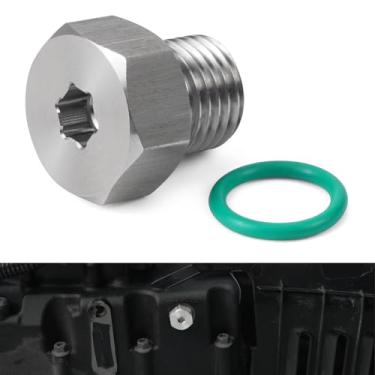 Imagem de NICECNC Bujão de drenagem de óleo magnético de aço inoxidável compatível com Harley Sportster S RH1250S 2021-2024, Nightster Special RH975S 2023-2024, substituição para 62700241, consulte acessórios