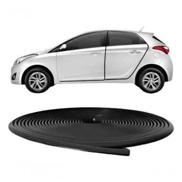 Imagem de Borracha Protetora Borda De Porta Veículos 7x10mm 10m Preta [f103]