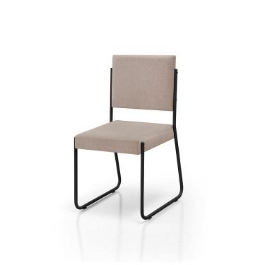 Imagem de Kit 2 Cadeiras Saki para Cozinha Revestida em Linho Klm Store