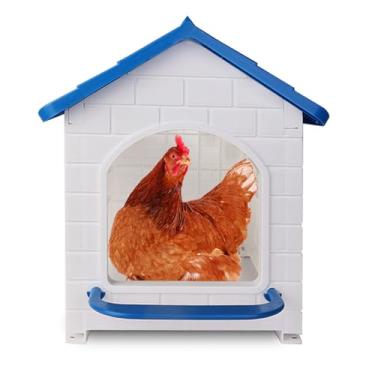 Imagem de Grande caixa de ninho de galinha, confortável e duradoura de plástico de alta densidade com poleiro, caixa de galinheiro para galinheiras, patos, aves, uso interno ou externo