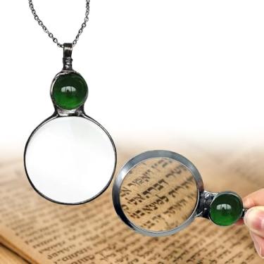 Imagem de Lupa, lupa, colar, livro, página, lupa, adequado para uso diário, ideal para leitura, verde