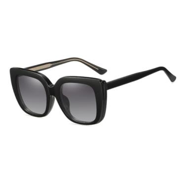 Imagem de VFDHN Óculos de Sol Femininos Fashion com Armação Grande e Clip-on TR90 Polarizados com Estampa de Leopardo Marrom (4)