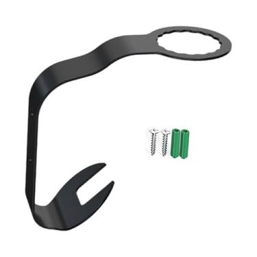 Imagem de Ysyqkn Suporte Multifuncional de Parede para Capacete com 2 Ganchos para Entrada de Garagem, Preto