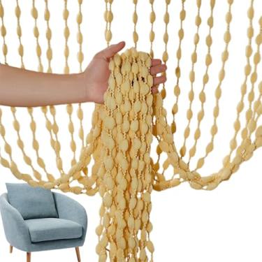 Imagem de Cortina de porta com contas - Cortina para porta da frente | Corda de de fundo decorativo para apartamento, quarto, banheiro, , jantar, hotel, cozinha, berçário, casamento, guarda-roupa