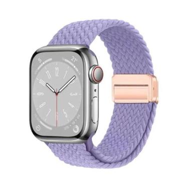 Imagem de Pulseira De Nylon Trançada Compatível Com Apple Watch Series S10 46mm 