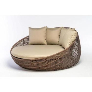 Imagem de Chaise Concha Redonda Fibra Sintética Varanda Piscina 1,40m - Sarah Mó