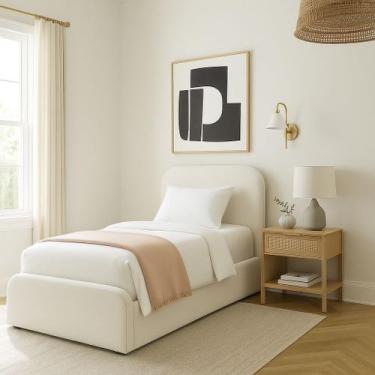 Imagem de Cama Moderna Cabeceira Peseira Com Espuma Acabamento Premium - Jasper 