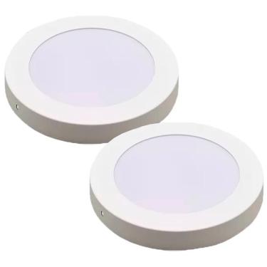 Imagem de Kit 2 Luminária Plafon Led Redondo Sobrepor 24W 6500K - Noll