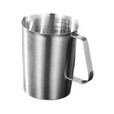 Imagem de Baoblaze Jarra medidora de aço inoxidável para cozinha, ideal para misturar leite e preparar café expresso, 1500ml