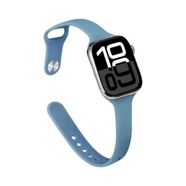 Imagem de Pulseira De Silicone Slim Para Apple Watch 45mm 44mm 40mm 41mm Bracele
