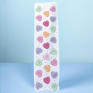 Imagem de Big Dot of Happiness Sacos de presente de vinho com corações dos namorados, galentine pastel e festa do dia dos namorados, embalagem de presente para garrafa de vinho, sacos de papel de férias a