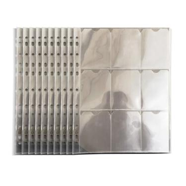 Imagem de Kit 10 Folhas Plásticas Fichario Pasta Album Pokemon Cartão