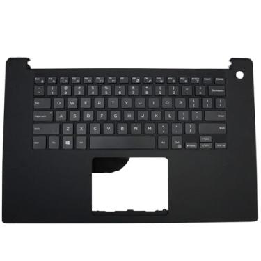 Imagem de Novo estojo de apoio de palma superior para notebook, com teclado dos EUA, retroiluminado, tamanho 39.6 cm, sem botão liga/desliga, substituição preta para Dell XPS 9570 7590 Pre. 5530 5540 0JG1FC