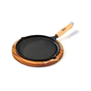 Imagem de Conjunto de Bifeteira e Suporte Madeira - Panela Mineira