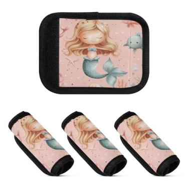 Imagem de Qilmy Pacote com 4 identificadores de bagagem com etiqueta confortável para carrinho de bebê, mala de viagem, acessórios de viagem 960