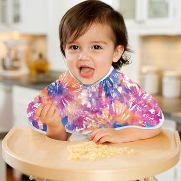 Imagem de CEBUGI Panos para Arrotar Musselina Bebê 56 x 28 cm Toalhas de Bebê Absorventes Macias Coloridas Tie-dye Algodão Arrotar Rags para Bebês Meninos e Meninas Pacote com 4