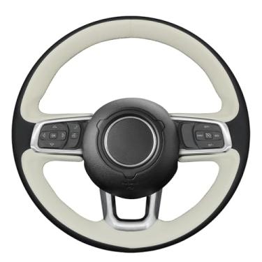 Imagem de MEWANT Capa de volante costurada à mão para Jeep Gladiator (JT) 2020-2024 / Wrangler (JL) 2019-2024 / Wrangler Unlimited 2018-2023