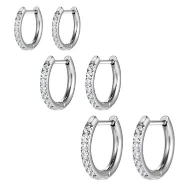 Imagem de AOEDEJ G23 Brincos de argola de titânio preto/aço cinza/dourado 18 G, pequenos brincos de argola de 8 mm/10 mm/12 mm, cartilagem para orelhas sensíveis para piercing múltiplo, cartilagem, argola