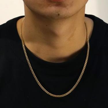 Imagem de Corrente de elos cubanos de aço inoxidável com corte de diamante para homens, 10mm 28inch, Aço inoxidável, Sem Pedra Preciosa