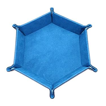 Imagem de Bandeja de Dados Plegável Rolagem com Forro Veludo Externo PU Porta Armazenamento para Jogos Mesa