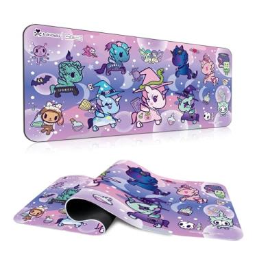 Imagem de Tokidoki Unicorno Mouse Pad Grande Gaming Computador Mouse Pad Teclado Estendido Acessórios de Mesa para Computador de Escritório Laptop (Mystic Magic Unicorno 89.9 * 39.9 cm)