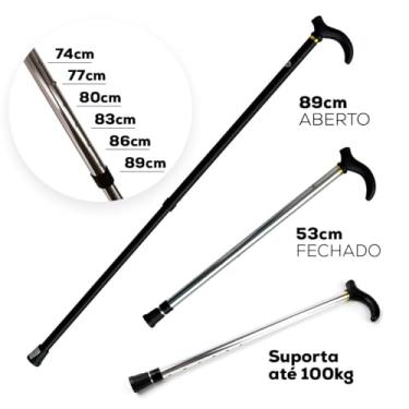 Imagem de BENGALA AJUSTAVEL ALUM/PLAST 53CMX89CM