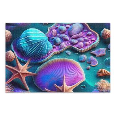 Imagem de Quebra-cabeça adulto Starfish Shell 1000 peças, quebra-cabeças para adultos com letras nas costas