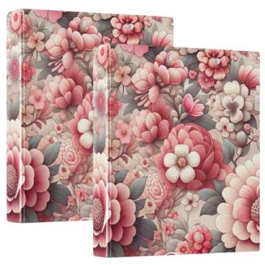 Imagem de Pasta de prancheta de flores redonda com 3 anéis, organizador de fichário de 2,5 cm para tamanho carta (21,6 cm x 28 cm), 1 pacote