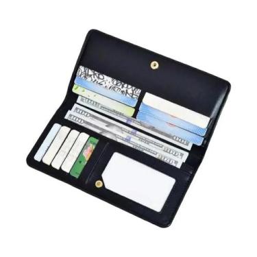 Imagem de Carteira Ultra-Fina Com Bloqueio RFID Para Mulheres, Bolsa Multi-Cartã