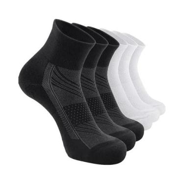 Imagem de Meias Esportivas Masculinas Para Corrida, 6 Pares, Confortáveis, Respi
