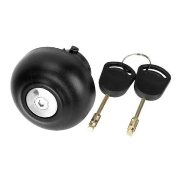 Imagem de Tampa de enchimento do tanque de combustível com trava e duas chaves 1715043 Trava antifurto para tampa de combustível a diesel e gasolina Compatível com Ford Transit MK7 06-18