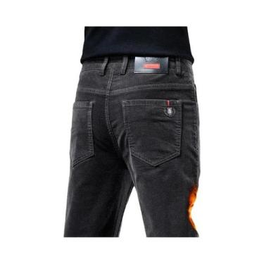 Imagem de Calças De Veludo Cotelê Masculinas Estilo Casual De Negócios Slim Stra