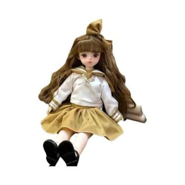 Imagem de Boneca BJD De 30cm Menina Conjunto De Roupas De 6 Peças Brinquedo Prin