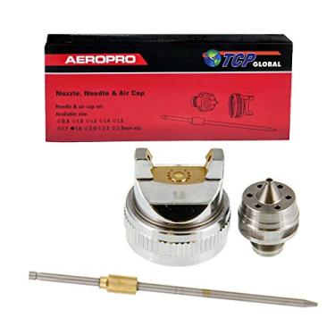 Imagem de TCP Global Pistola de Pulverização Acessórios para G6600, Aço Inoxidável, 1,8 mm, Agulha, Bocal, Ar, Pintura