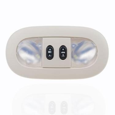 Imagem de Console suspenso de LED com luz de mapa de cúpula e interruptor de teto solar compatível com Ford/Lincoln 2004-2008 F150 06-08 Mark LT Lâmpada de leitura de teto interior bege de alto brilho OEM