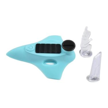 Imagem de harayaa Luz de capacete ajustável para ciclismo noturno ao ar livre, recarregável, com sinalização e alerta para corrida, emergências, camping e caminhadas, Azul