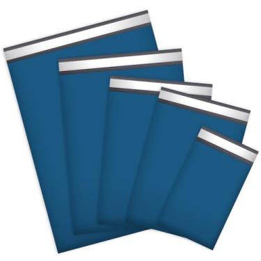 Imagem de UCGOU Pacote com 60 envelopes de poliéster azul marinho, pacote de tamanhos variados, 15 x 23 cm, 25 x 30 cm, 25 x 33 cm, 30 x 30 cm, 30 x 48 cm, 12 peças em cada bolsa, tamanho sortido para pequenas