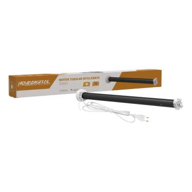 Imagem de Motor Tubular Zigbee Cortina Persiana De Rolo Controle Alexa Novadigital ZBCMR-01