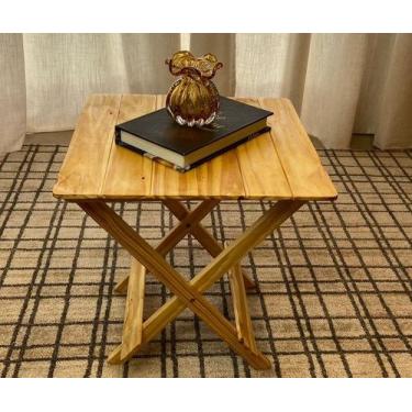 Imagem de Mesinha de Madeira - Charme Rústico em Suas Aventuras Oferta Imperdíve