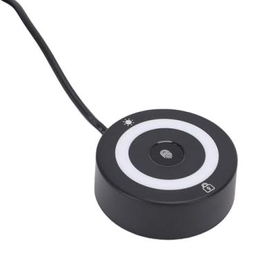 Imagem de ASHATA Leitor de Impressão Digital USB para Wins 11 10, Scanner de Impressão Digital de Reconhecimento Biométrico de Toque de 360 ​​graus Com Luz RGB para Laptop PC, Com Cabo de 4,92