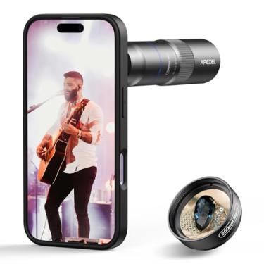 Imagem de APEXEL Lente dupla Tele-Macro Pro 10X 2 em 1, lente macro teleobjetiva portátil com clipe para 17 telefones