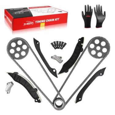 Imagem de YA-MAYPAY Kit de corrente de sincronização do motor com tensor e guia para Jeep Grand Cherokee Chrysler 300 Ram 1500 Maserati Ghibli 3.0T 68147488AA 68483379AA