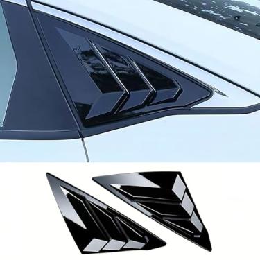 Imagem de Persianas de janela traseira para sedã Civic de 11ª geração, compatível com acessórios Honda Civic 2022-2026, persianas de janela lateral traseira exterior do carro persianas de cobertura de colher de