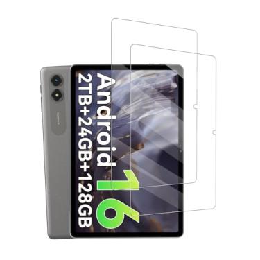 Imagem de FJIASTB Protetor de tela para tablet TABWEE T50 Android 16 de 28 cm, filme de vidro temperado 9H antiarranhões fácil de instalar, sem bolhas, pacote com 2