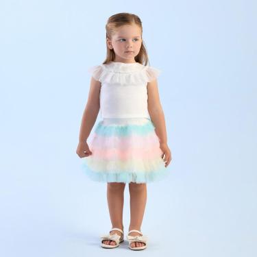 Imagem de Conjunto Menina Blusa Regata/Saia Tule Colorido Petit Cherie-Feminino