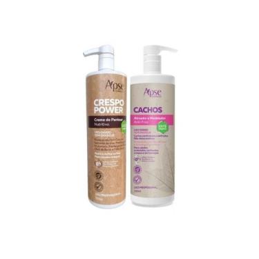 Imagem de Kit ativador de cachos e creme de pentear crespo power 1l apice - Apse