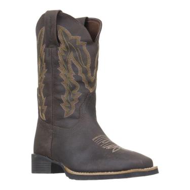 Imagem de Bota Masculina Café Bico Quadrado Cow Way 33301