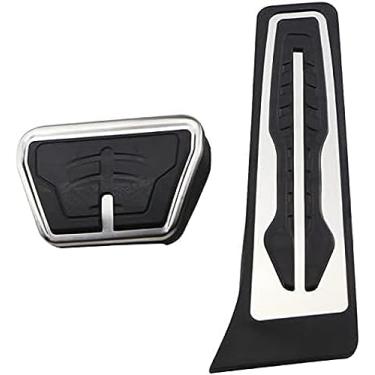 Imagem de Capa de almofada de pedal, para BMW Série 3 G20 G21 2020-2021, acelerador de carro, pedal de freio de combustível, pedais de descanso de pés, acessórios de cobertura de placa, sem descanso